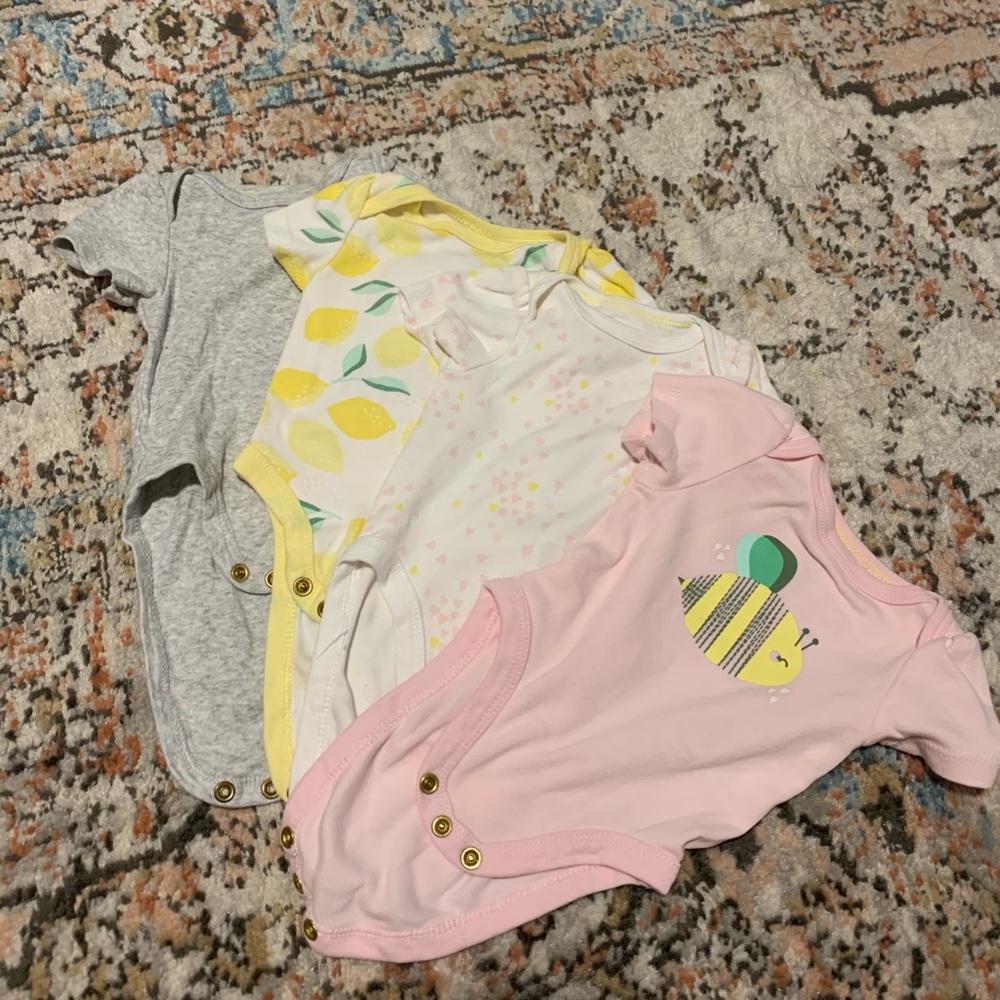 Cloud Island baby girl onesie lot pack